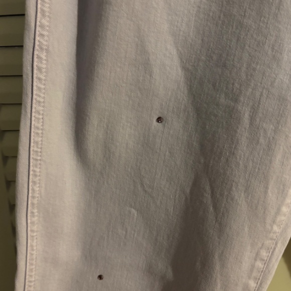 7 For All Mankind Lilac Purple Raw Hem Jeans with Crystals NWT Designer Denim - Picture 8 of 8